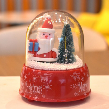 Santa Claus Xmas Tree Globe Music Box Μεταβαλλόμενο χρώμα LED Light Δώρο Διακόσμηση
