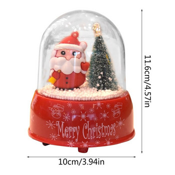 Santa Claus Xmas Tree Globe Music Box Μεταβαλλόμενο χρώμα LED Light Δώρο Διακόσμηση