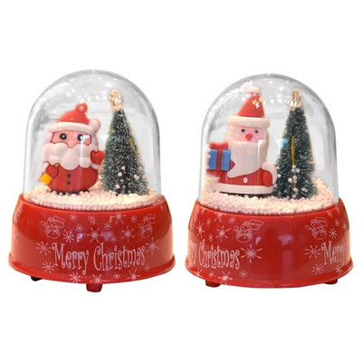 Santa Claus Xmas Tree Globe Music Box Μεταβαλλόμενο χρώμα LED Light Δώρο Διακόσμηση