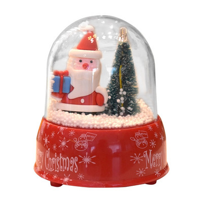 Mikulás Xmas Tree Globe Music Box színváltó LED fényű ajándék dekoráció