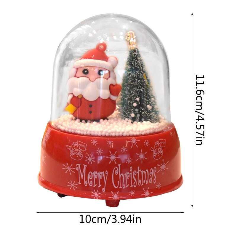 Mikulás Xmas Tree Globe Music Box színváltó LED fényű ajándék dekoráció