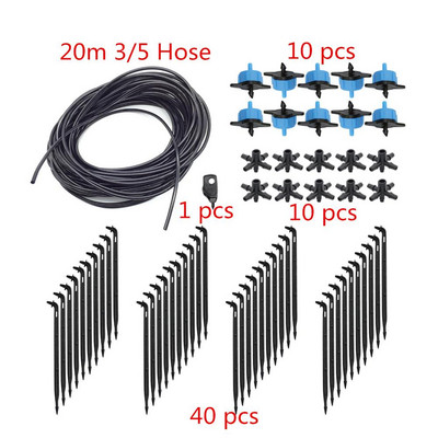 2L/4L/8L Šiltnamio lašelinio laistymo rinkinys Sodo 4 krypčių nukreipimo lašelinė rodyklė Laistymo sistema Vazoniniai augalai Laistymo rinkinys 10 rinkinių