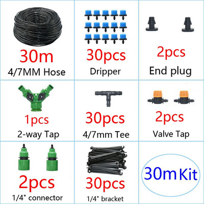 DIY csepegtető öntözőrendszer automatikus öntözési kerti öntöző mikro csepegtető öntözőkészletek 8 lyukú csepegtető öntözővel