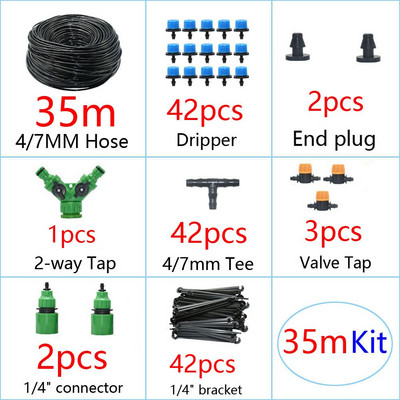 DIY csepegtető öntözőrendszer automatikus öntözési kerti öntöző mikro csepegtető öntözőkészletek 8 lyukú csepegtető öntözővel