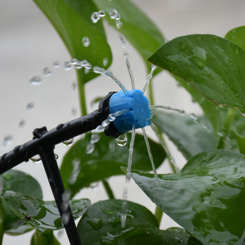 „Pasidaryk pats“ lašelinio laistymo sistema, automatinio laistymo sodo laistymo mikro lašelinio laistymo rinkiniai su 8 skylučių lašintuvų purkštuvais