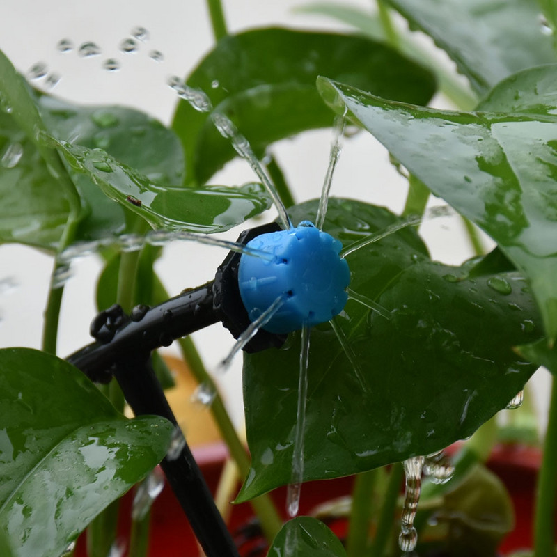 „Pasidaryk pats“ lašelinio laistymo sistema, automatinio laistymo sodo laistymo mikro lašelinio laistymo rinkiniai su 8 skylučių lašintuvų purkštuvais