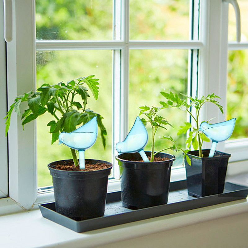 1 db Kerti Automatikus öntöző Műanyag Madáritató Készülék Öntözőnövény Virágcsepegtető Növények Cserepes madáritató berendezés