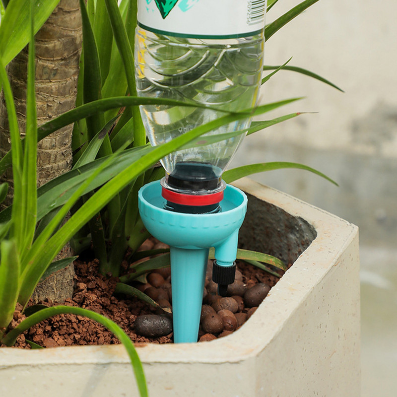 12 buc. Instrument automat de irigare prin picurare Spikes Set de udare a plantelor de flori Adapator cu comutator Supapa de control Dispozitiv de auto-udare