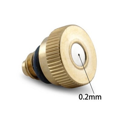 20 vnt / partijos lauko aušinimo sistemos žalvariniai rūko purkštukai 0,1 / 0,2 / 0,3 / 0,4 / 0,5 / 0,6 / 0,7 mm