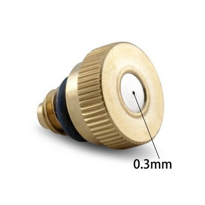 20 vnt / partijos lauko aušinimo sistemos žalvariniai rūko purkštukai 0,1 / 0,2 / 0,3 / 0,4 / 0,5 / 0,6 / 0,7 mm