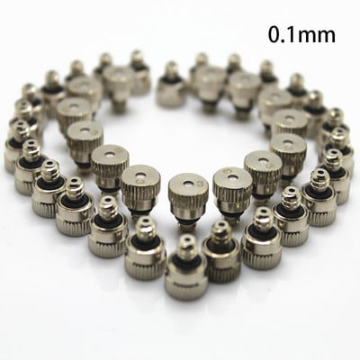 20 vnt / partijos lauko aušinimo sistemos žalvariniai rūko purkštukai 0,1 / 0,2 / 0,3 / 0,4 / 0,5 / 0,6 / 0,7 mm