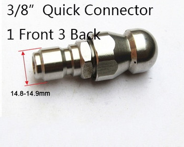 Kanalizacijos valymo antgalis aukšto slėgio ploviklio kanalizacijos valymo antgalis Kanalizacijos valymo purkštukas