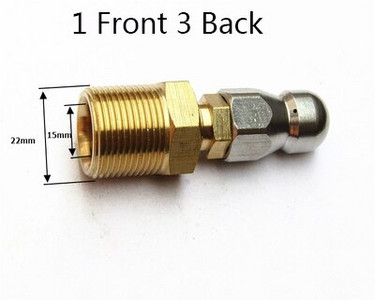 Kanalizacijos valymo antgalis aukšto slėgio ploviklio kanalizacijos valymo antgalis Kanalizacijos valymo purkštukas