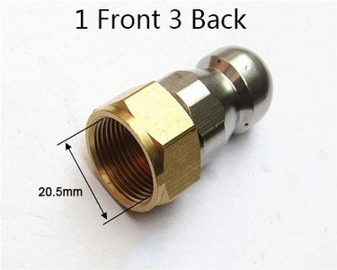 Kanalizacijos valymo antgalis aukšto slėgio ploviklio kanalizacijos valymo antgalis Kanalizacijos valymo purkštukas