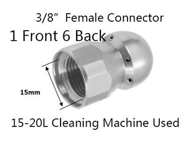 Kanalizacijos valymo antgalis aukšto slėgio ploviklio kanalizacijos valymo antgalis Kanalizacijos valymo purkštukas