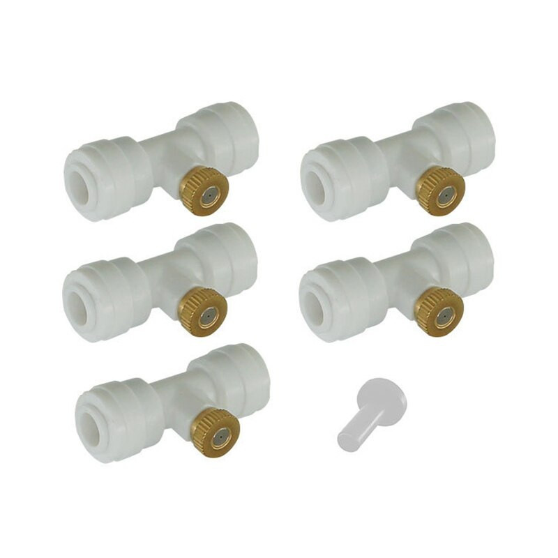 30 бр. Комплект дюзи за замъгляване Система за охлаждане Mister Дюзи Slip-Lock Tees Дюзи за мъгла за система за замъгляване на двора Градина