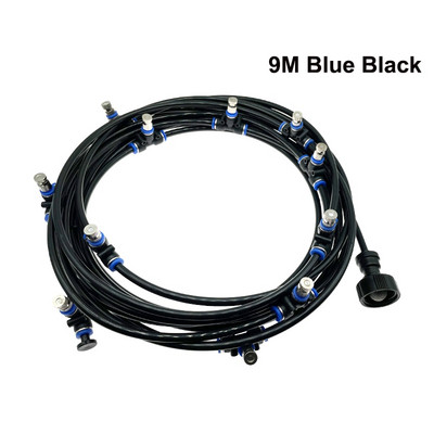 Alacsony nyomású 6 mm-es permetező rendszer 18M 26db fúvóka ködködképző készlet kerti kültéri üvegházi növényekhez hűtővíz permetező