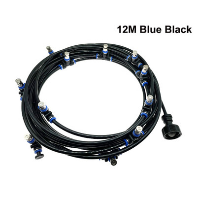 Alacsony nyomású 6 mm-es permetező rendszer 18M 26db fúvóka ködködképző készlet kerti kültéri üvegházi növényekhez hűtővíz permetező