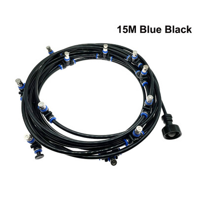 Alacsony nyomású 6 mm-es permetező rendszer 18M 26db fúvóka ködködképző készlet kerti kültéri üvegházi növényekhez hűtővíz permetező