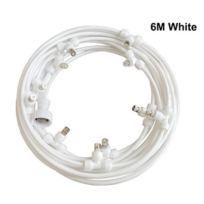 Alacsony nyomású 6 mm-es permetező rendszer 18M 26db fúvóka ködködképző készlet kerti kültéri üvegházi növényekhez hűtővíz permetező