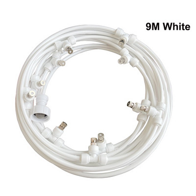 Alacsony nyomású 6 mm-es permetező rendszer 18M 26db fúvóka ködködképző készlet kerti kültéri üvegházi növényekhez hűtővíz permetező