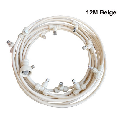 Alacsony nyomású 6 mm-es permetező rendszer 18M 26db fúvóka ködködképző készlet kerti kültéri üvegházi növényekhez hűtővíz permetező