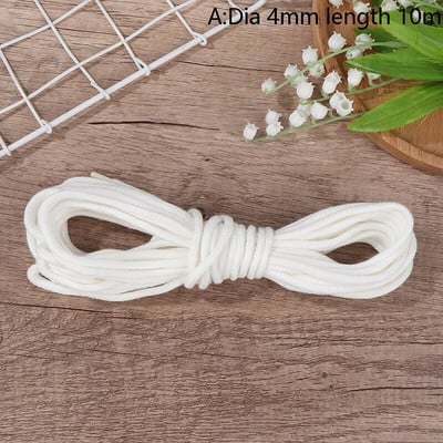 4/5/6/8MM 5/10M önöntöző pamut kanóc zsinór vetőcseréphez, barkácsolás, öntözőrendszer, lassú kioldású vízelvezető eszköz