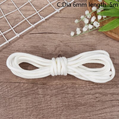 4/5/6/8MM 5/10M önöntöző pamut kanóc zsinór vetőcseréphez, barkácsolás, öntözőrendszer, lassú kioldású vízelvezető eszköz
