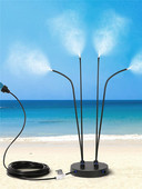 JAV / ES kištukinė stovi rūko aušinimo sistema 8MLine + 4 žalvariniai purkštukai, lankstūs antgaliai terasos baseino kepsniams vėsinti vaikams žaisti vandeniu