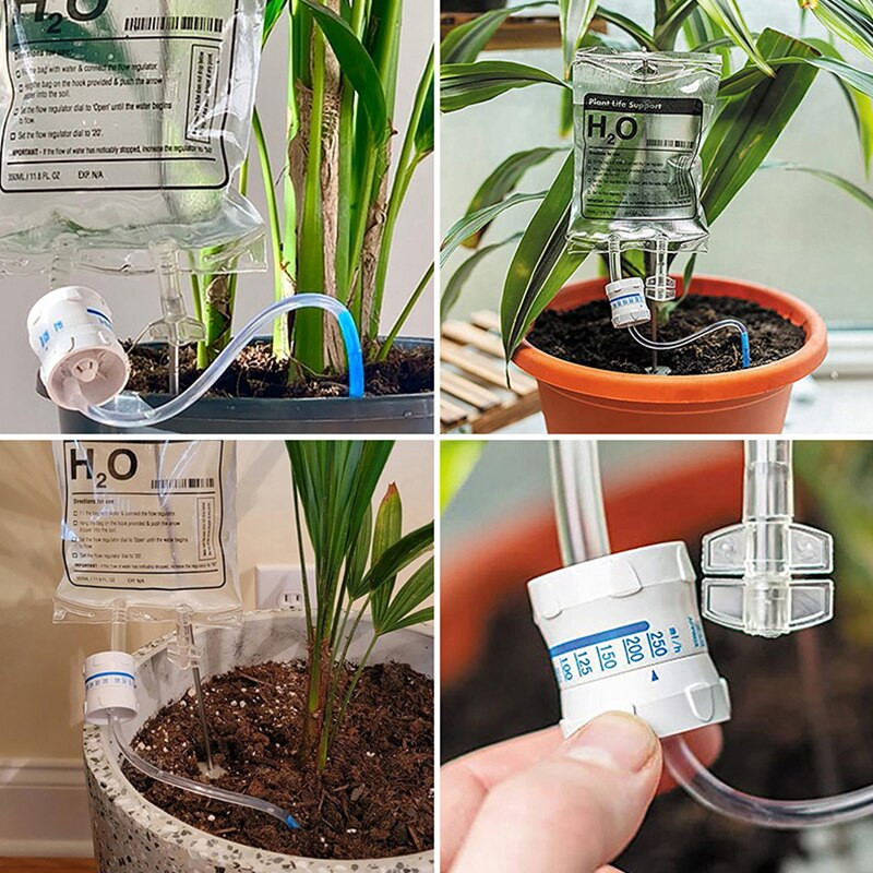 350 ml Augalų lašelinis drėkinimo maišelis Augalų gyvybę palaikantis lašelinės sistemos rinkinys Automatinis prietaisas, skirtas patalpose, lauke, laistyti vazonuose, kol nėra