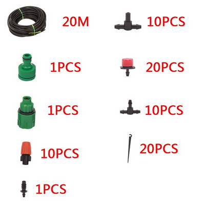 10M 15M 20M 25M 30M Sistem de irigare pentru udarea grădinii Kit de udare pentru irigare prin picurare cu furtun din PVC Stropitor pentru aburire