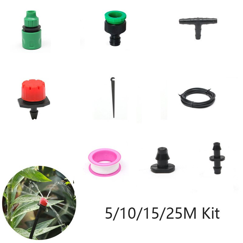 5-25M DIY csepegtető öntözőrendszer automatikus öntöző öntözőrendszer készlet Kerti tömlő mikro csepegtető öntözőkészlet állítható csepegtető