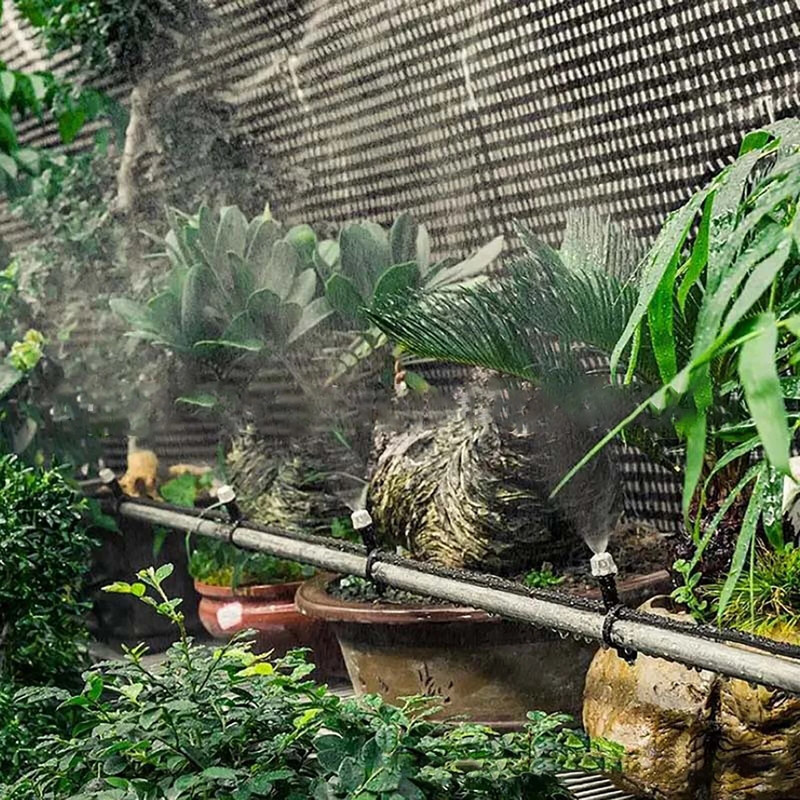 10M lauko aušinimo rūko sistema Drėkinamasis dulkių šalinimas Vandens rūkas Sodo namas Sodas Patio Purškiamas rūko sistemos reikmenys