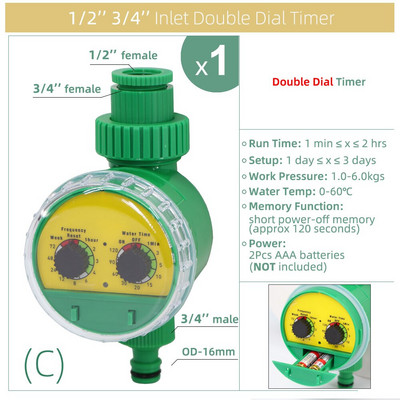 Sistem de udare cu temporizator automat de grădină de 50 m, kit de irigare prin picurare cu furtun de 4/7 mm, set de aspersoare reglabile pentru seră