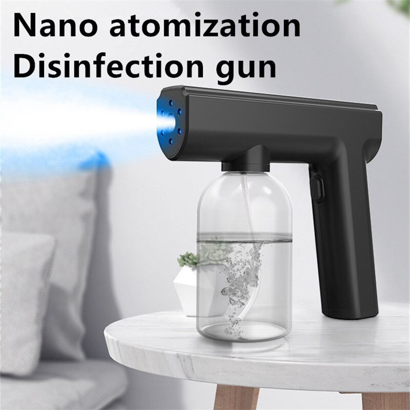 Prijenosni nano električni raspršivači za sterilizaciju od 300 ml, raspršivač, dezinfekcijski stroj za maglu, USB punjivi pištolj za prskanje s plavim svjetlom