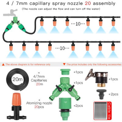 nadster Automatikus mikro csepegtető öntözőrendszer kerti öntöző spray önöntöző készletek állítható