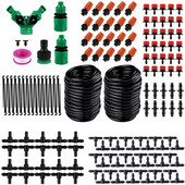 Šiltnamio lašelinio laistymo sistema Automatinė laistymo įranga Sodo žarna Mikro lašelinio laistymo rinkinys Purkštukas su reguliuojamu lašintuvu