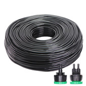 10-100m 4/7mm PVC tömlő 1/4'' kerti öntözőcső üvegházi növény virágos öntöző mikro csepegtető cső csapcsatlakozóval