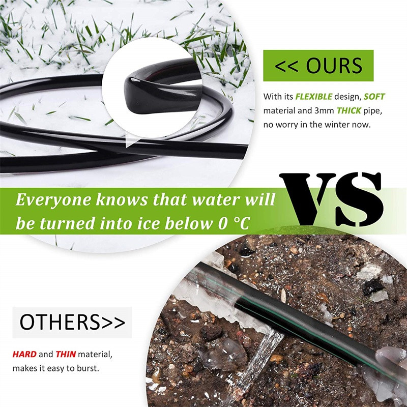 60M mikro lašelinio laistymo sistema Automatinė sodo laistymo sistema su reguliuojamais lašintuvų rinkiniais Micro Spray aušinimo sistema