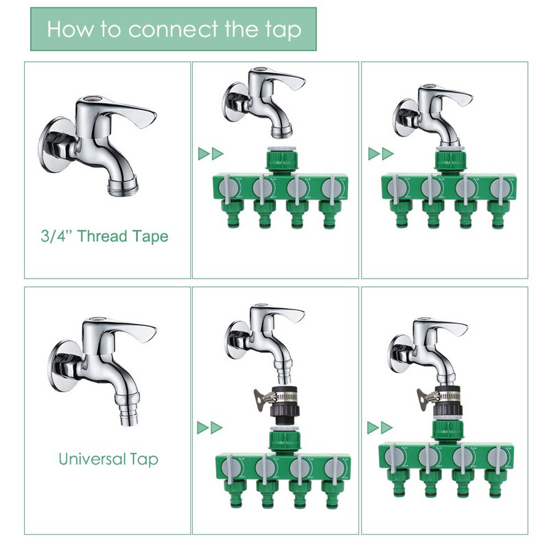 MUCIAKIE 5M-45M Kerti mikro csepegtető ködképző öntözőrendszer refrakciós fúvókával állítható öntözőkészletek bölcsődei táskákkal