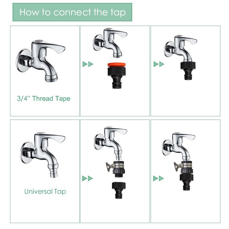 MUCIAKIE 5M-45M Kerti mikro csepegtető ködképző öntözőrendszer refrakciós fúvókával állítható öntözőkészletek bölcsődei táskákkal