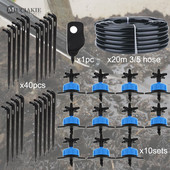 MUCIAKIE 1KIT 3/5 mm-es kerti öntözőcsepp öntözőrendszer 1/8''-os tömlő nagy cseppfolyós készletek 2L 4L 8L kompenzáló kibocsátó rendszer