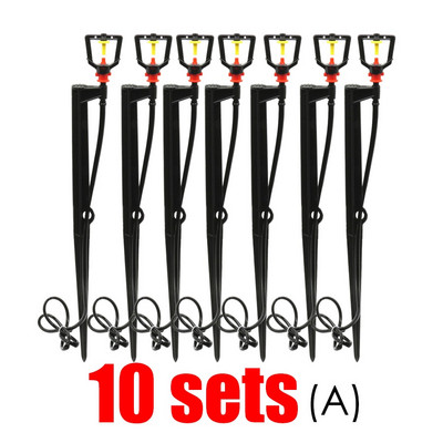 MUCIAKIE 10 SETURI Micro irigare pulverizare duză rotativă pentru ceață 360 de grade pe țăruș de udare a grădinii curte aspersoare de grădină pulverizatoare