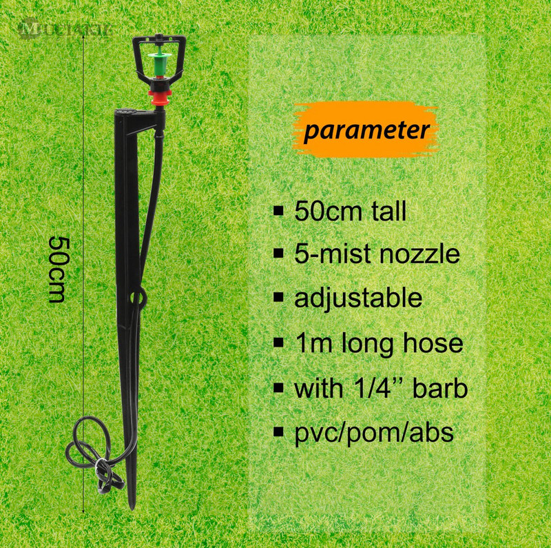MUCIAKIE 10 SETURI Micro irigare pulverizare duză rotativă pentru ceață 360 de grade pe țăruș de udare a grădinii curte aspersoare de grădină pulverizatoare