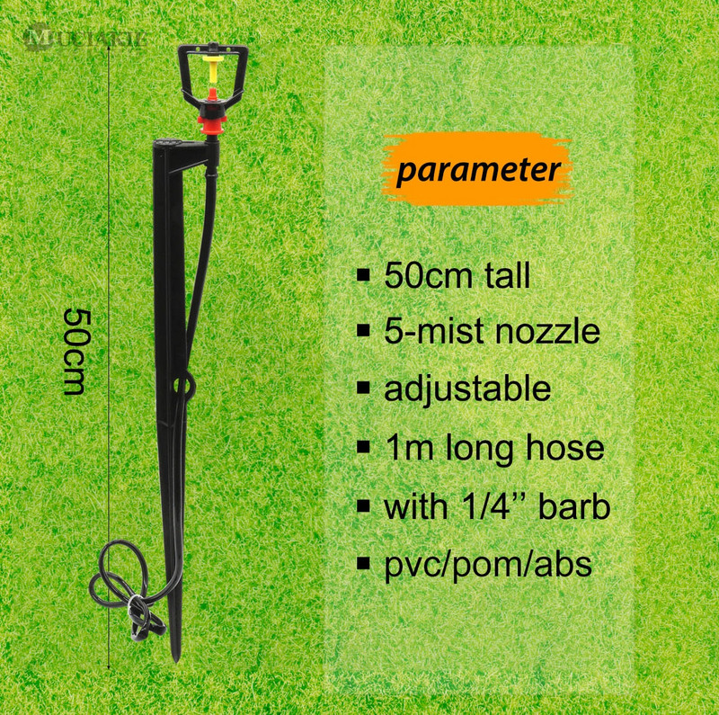 MUCIAKIE 10 SETURI Micro irigare pulverizare duză rotativă pentru ceață 360 de grade pe țăruș de udare a grădinii curte aspersoare de grădină pulverizatoare