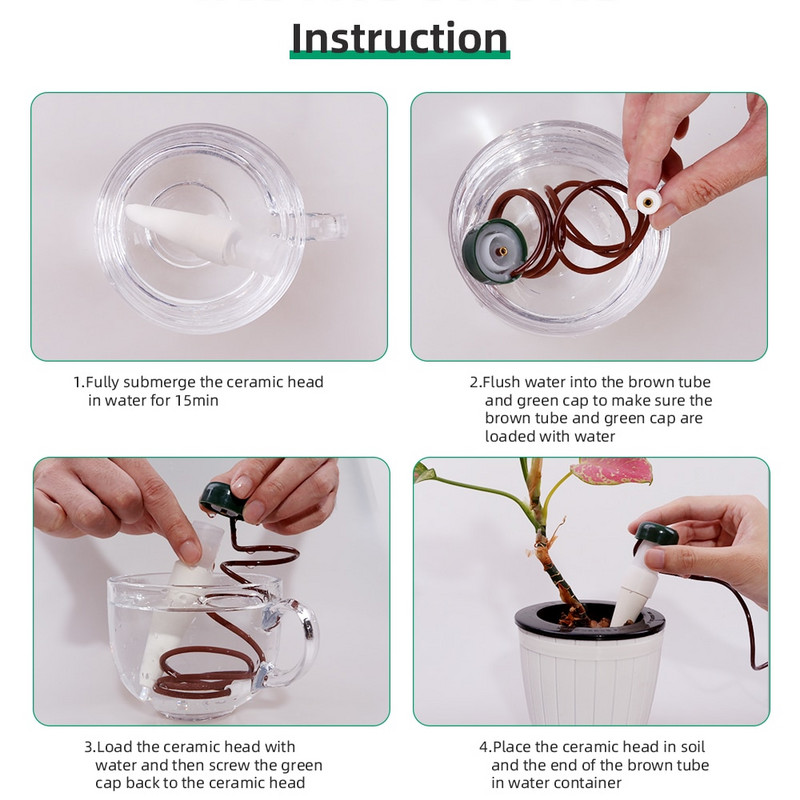 4db /6db kerti automata öntöző karó szerszámok kerámia csepegtető rendszer beltéri növények számára,Bonsia