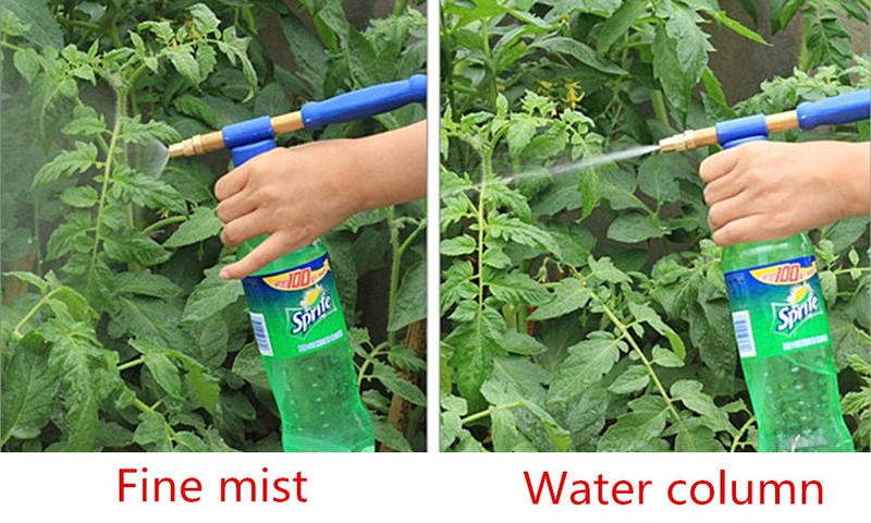 Sučelje za boce s jednom glavom/dvostrukim glavama Vrtna kolica Mjedeni pištolj za raspršivač Podesiva mlaznica Raspršivač za raspršivanje pod pritiskom vode