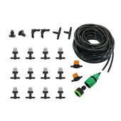 Kit sistem automat de udare cu atomizare 10m/20m cu furtun 4/7 gri/negru duză mini supapă conector furtun