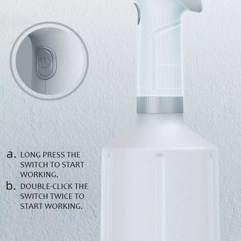 Sticlă automată de udat pentru plante, 900 ml, sticlă cu pulverizator de grădină, mașină de udat de grădină cu USB, pulverizatoare de grădină