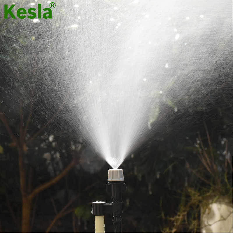 KESLA 5-50m 1/4" kerti mikroködös öntöző öntözőkészlet rendszerű automata permetező állítható fúvóka 4/7 mm-es tömlős üvegházhoz